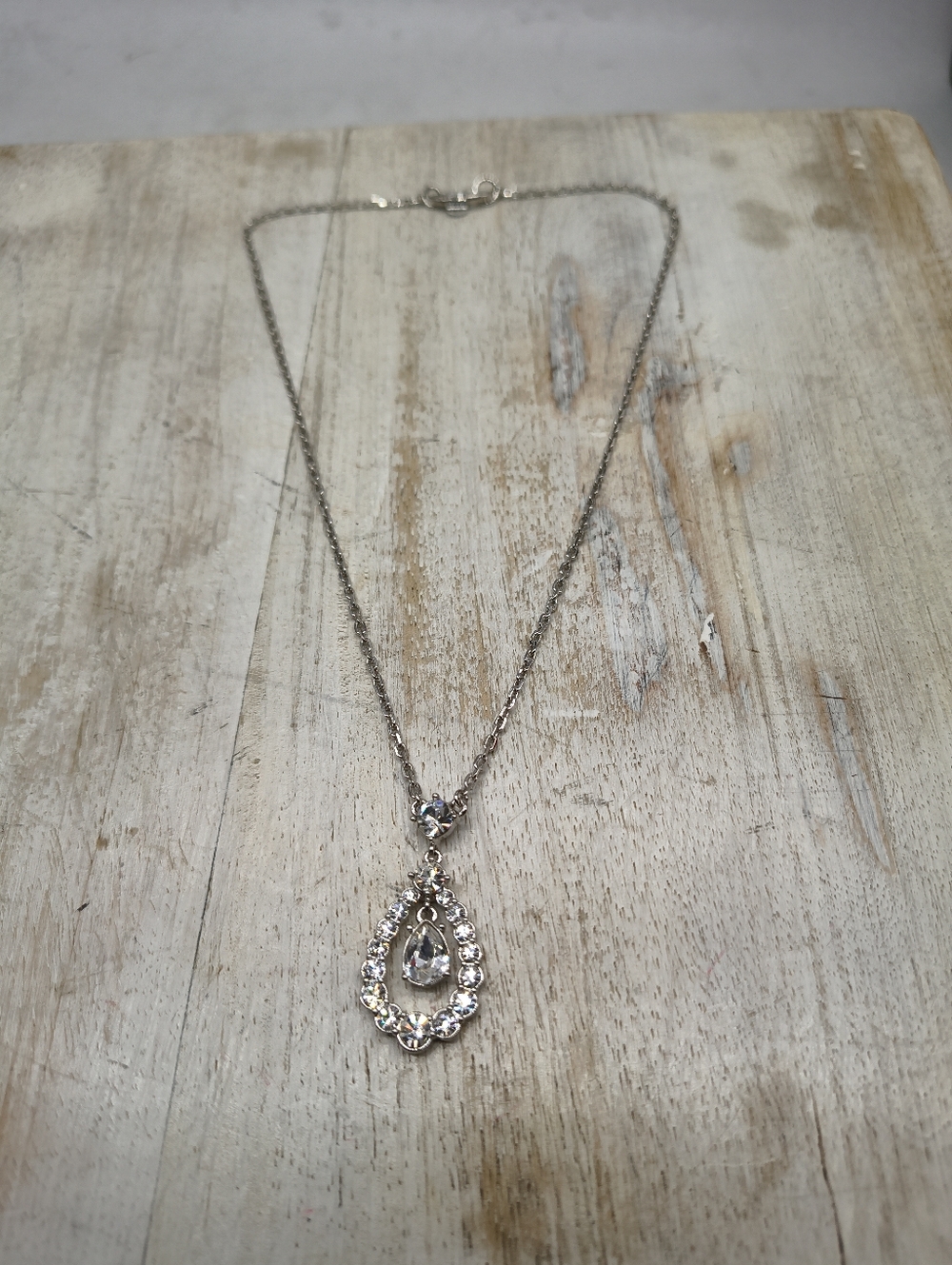 Givenchy Silver-Tone Crystal Necklace